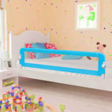 Barandilla de seguridad cama de niño poliéster azul 180x42 cm Vida XL