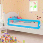 Barandilla de seguridad cama de niño poliéster azul 180x42 cm Vida XL