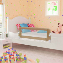 Barandilla de seguridad cama de niño poliéster taupe 120x42 cm Vida XL