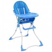 Trona de bebé azul y blanco Vida XL