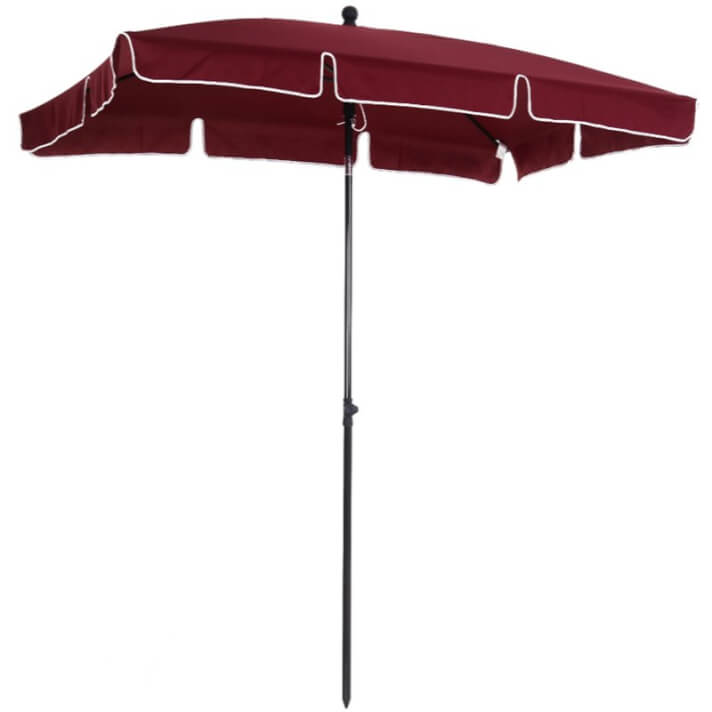 Sombrilla de aluminio y poliester rojo Outsunny