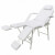 Silla de masaje y tratamiento con apoyo para piernas ajustable, blanca Vida XL