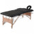 Mesa camilla de masaje de madera plegable de dos cuerpos negros Vida XL