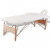 Mesa camilla de masaje de madera plegable de 2 cuerpos, blanco crema Vida XL