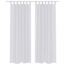 2 Cortinas blancas transparentes 140 x 175 cm Vida XL
