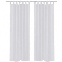 Cortina blanca transparente 2 piezas 140x245 cm Vida XL
