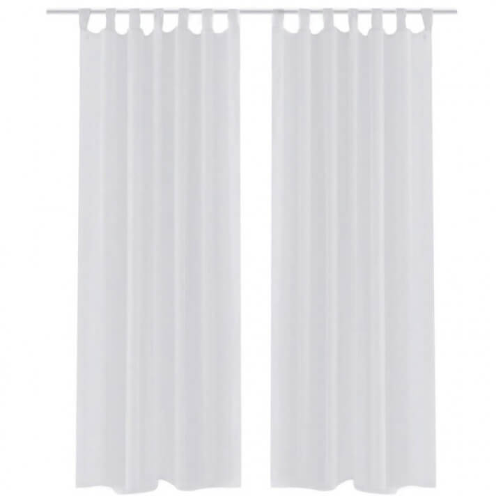 Cortina blanca transparente 2 piezas 140x245 cm Vida XL