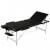 Mesa camilla de masaje de aluminio plegable de tres cuerpos negros Vida XL