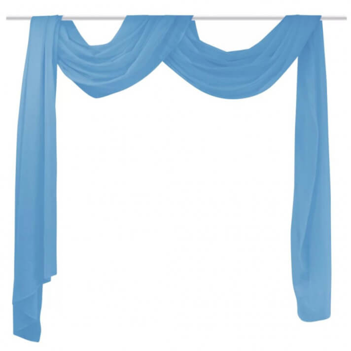Cortina de gasa vaparosa turquesa 140x600 cm Vida XL