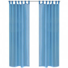 2 Cortinas turquesas transparentes 140 x 245 cm Vida XL