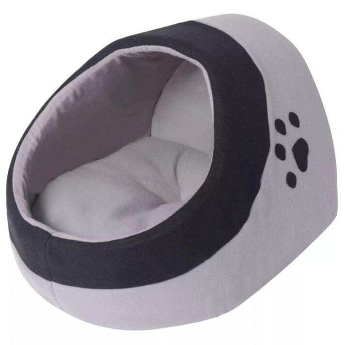 Cama nido para gatos con coj&iacute;n Gris y Negro L Vida XL