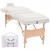 Mesa plegable de masaje con 3 zonas 10 cm de grosor blanco Vida XL