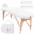 Mesa plegable de masaje 10 cm grosor 2 cojines ovalados blanco Vida XL