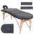 Mesa plegable de masaje 10 cm grosor 2 cojines ovalados negro Vida XL