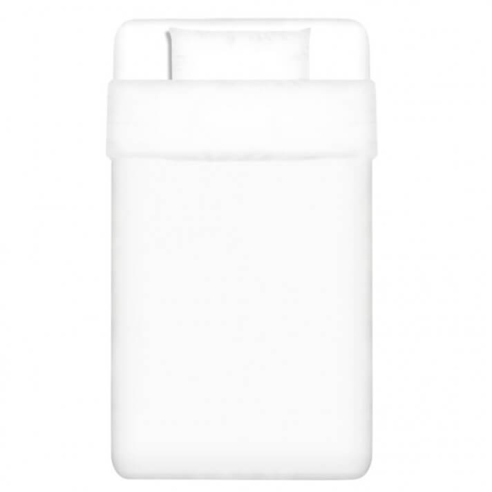 Set Funda edred&oacute;n 2 piezas algod&oacute;n blanco 135x200/60x70 cm Vida XL