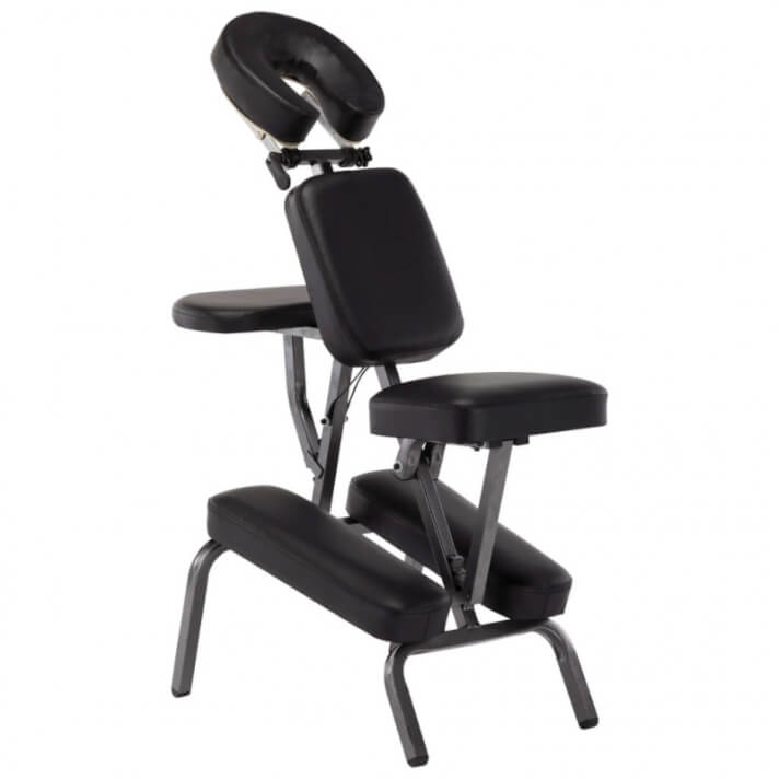 Sill&oacute;n de masaje de cuero sint&eacute;tico negro 122x81x48 Vida XL