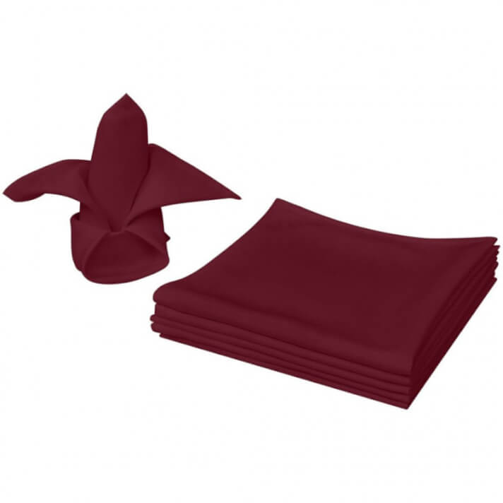 Servilletas 25 unidades burdeos 50x50 Vida XL