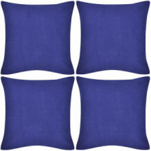 4 fundas azules para cojines de algodón, 4040 Vida XL