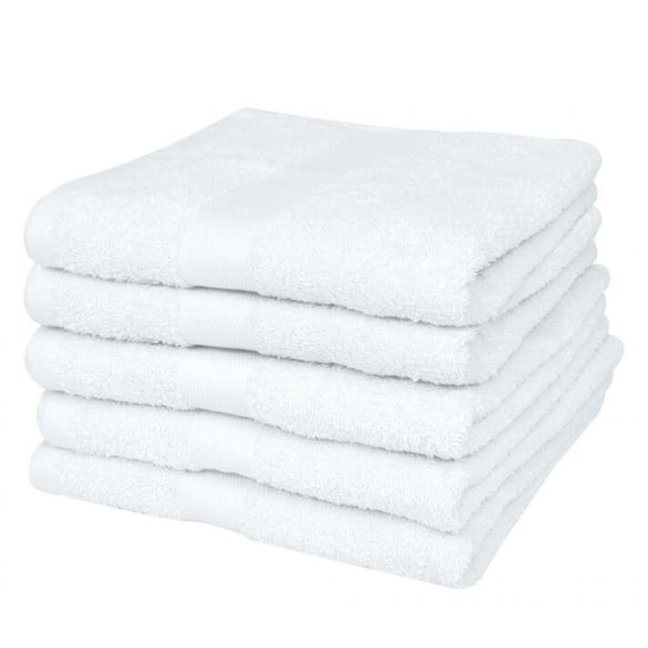 Toallas de mano de hotel 25 uds algod&oacute;n 400 gsm 50x100 blancas Vida XL