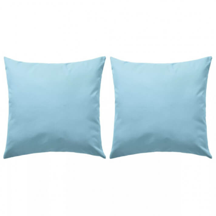 Cojines para exteriores 2 unidades 45x45 azul claro Vida XL