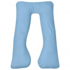 Almohada de embarazo azul claro 90x145 Vida XL