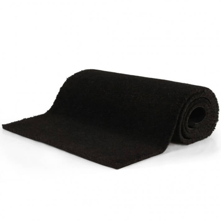 Felpudo de fibra de coco negro 17 mm 100x400 Vida XL