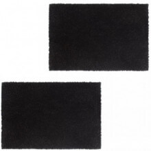 Felpudo de fibra de coco negro 2 unidades 24 mm 50x80 Vida XL