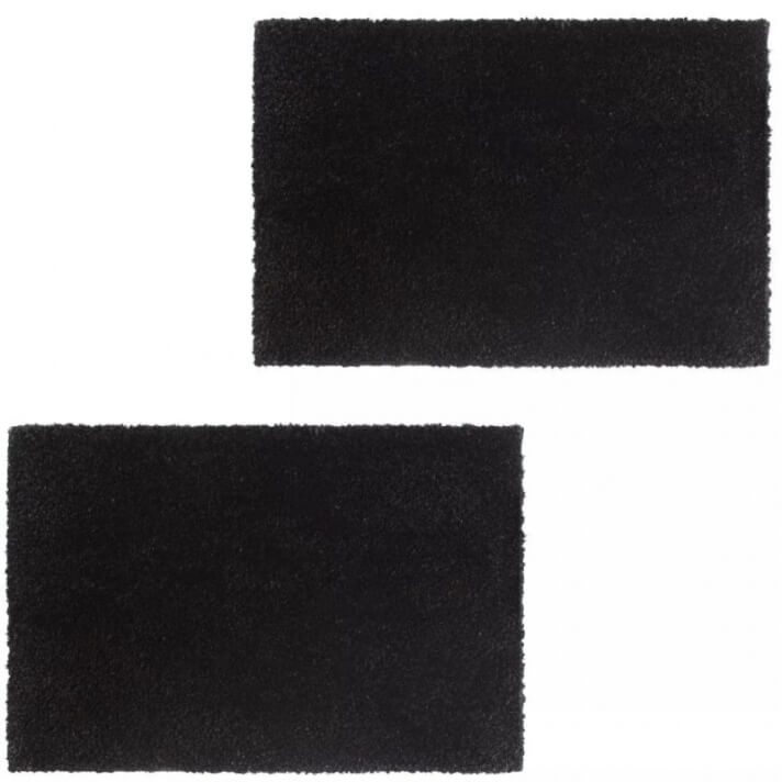 Felpudo de fibra de coco negro 2 unidades 24 mm 50x80 Vida XL