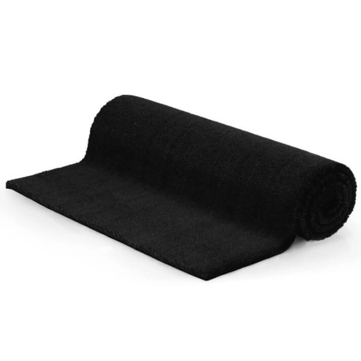 Felpudo de fibra de coco negro 24 mm 100x200 Vida XL