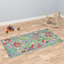 Alfombra de juego 120x160 estampado carreteras Vida XL