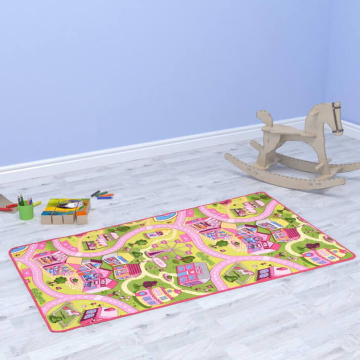Alfombra de juego 80x120 estampado ciudad hermosa Vida XL