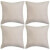 Fundas de cojín 4 uds 40x40cm poliéster gamuza beige Vida XL