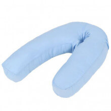 Almohada de embarazo con forma de J 54x43 azul Vida XL