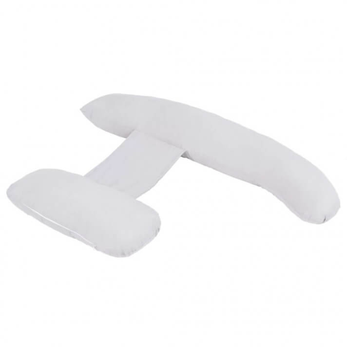 Almohada de embarazo con forma de H 80x140 gris Vida XL