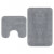 Conjunto de alfombras de baño de tela 2 piezas gris Vida XL