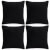 Fundas de cojín de terciopelo 40x40 negro 4 unidades Vida XL