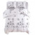 Funda nórdica 3 piezas estampado floral 240x220/60x70cm blanco Vida XL