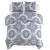 Funda nórdica 3 piezas clásica 240x220/60x70cm azul marino Vida XL