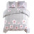 Funda nórdica 3 piezas estampado floral 200x220/60x70 beige Vida XL