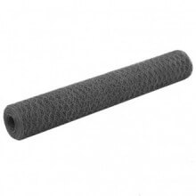 Alambrada de gallinero acero revestimiento PVC gris 25x1m Vida XL