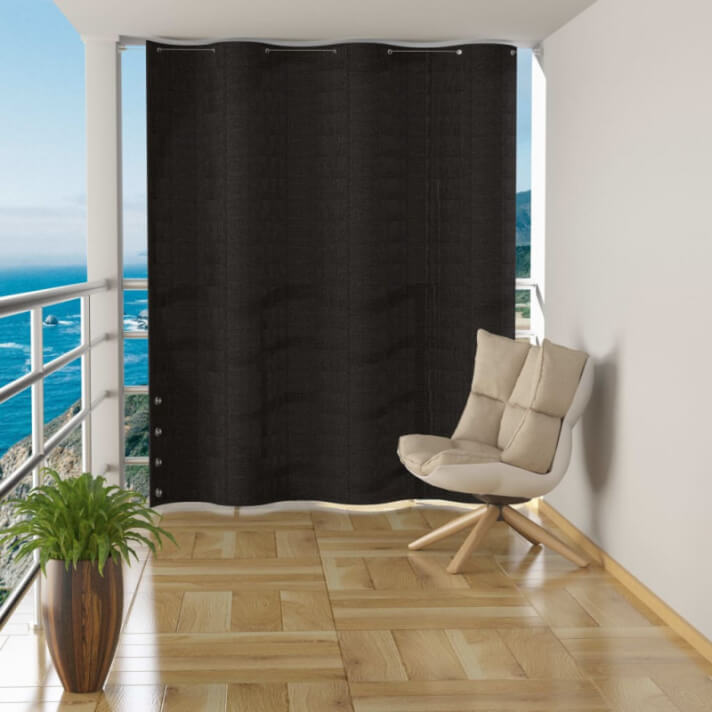 Toldo cortina para balc&oacute;n PEAD gris antracita 140x230cm Vida XL