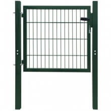Puerta de vallado de acero verde 106x150cm Vida XL