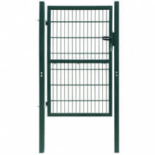 Puerta de valla de acero verde 106x250cm Vida XL