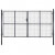 Puerta demalla de jardín acero galvanizado gris 289x150cm Vida XL