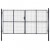 Puerta demalla de jardín acero galvanizado gris 289x175cm Vida XL
