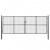 Puerta demalla de jardín acero galvanizado 400x150cm gris Vida XL