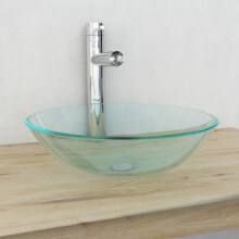 Lavabo vidrio templado transparente 42cm Vida XL