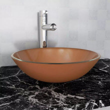 Lavabo de vidrio templado 42cmmarrón Vida XL