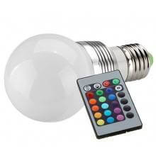 4 Bombillas LED RGB 3W