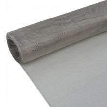 Mallamosquitera de acero inoxidable plateada 100x500cm Vida XL